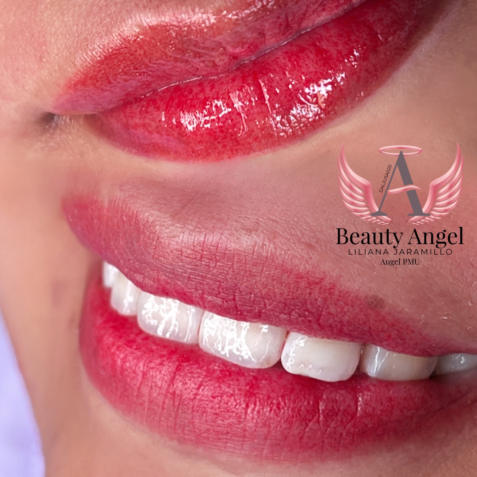 Aquarelle Lips permanent makeup result